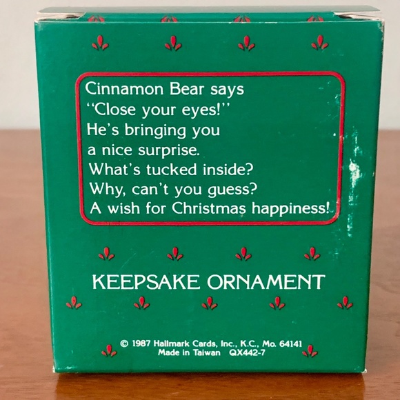 Hallmark Keepsake Ornament 1987 Cinnamon Bear 5th in Series - Picture 2 of 6